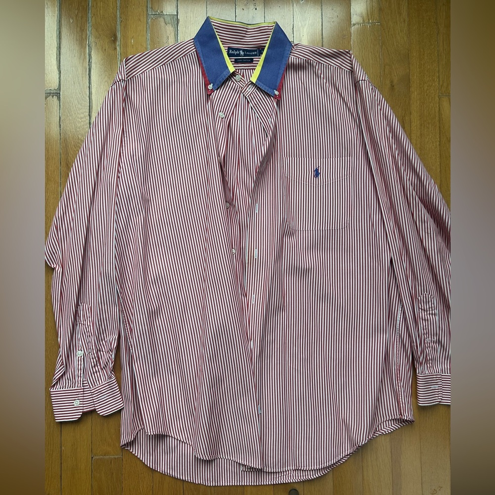 Ralph Lauren striped button down long sleeve shirt